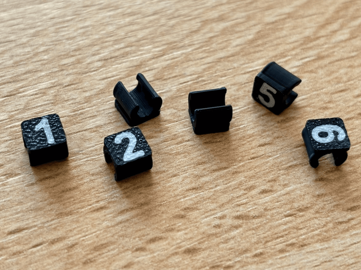 Etiquetas numeradas para cables de red de 3 mm