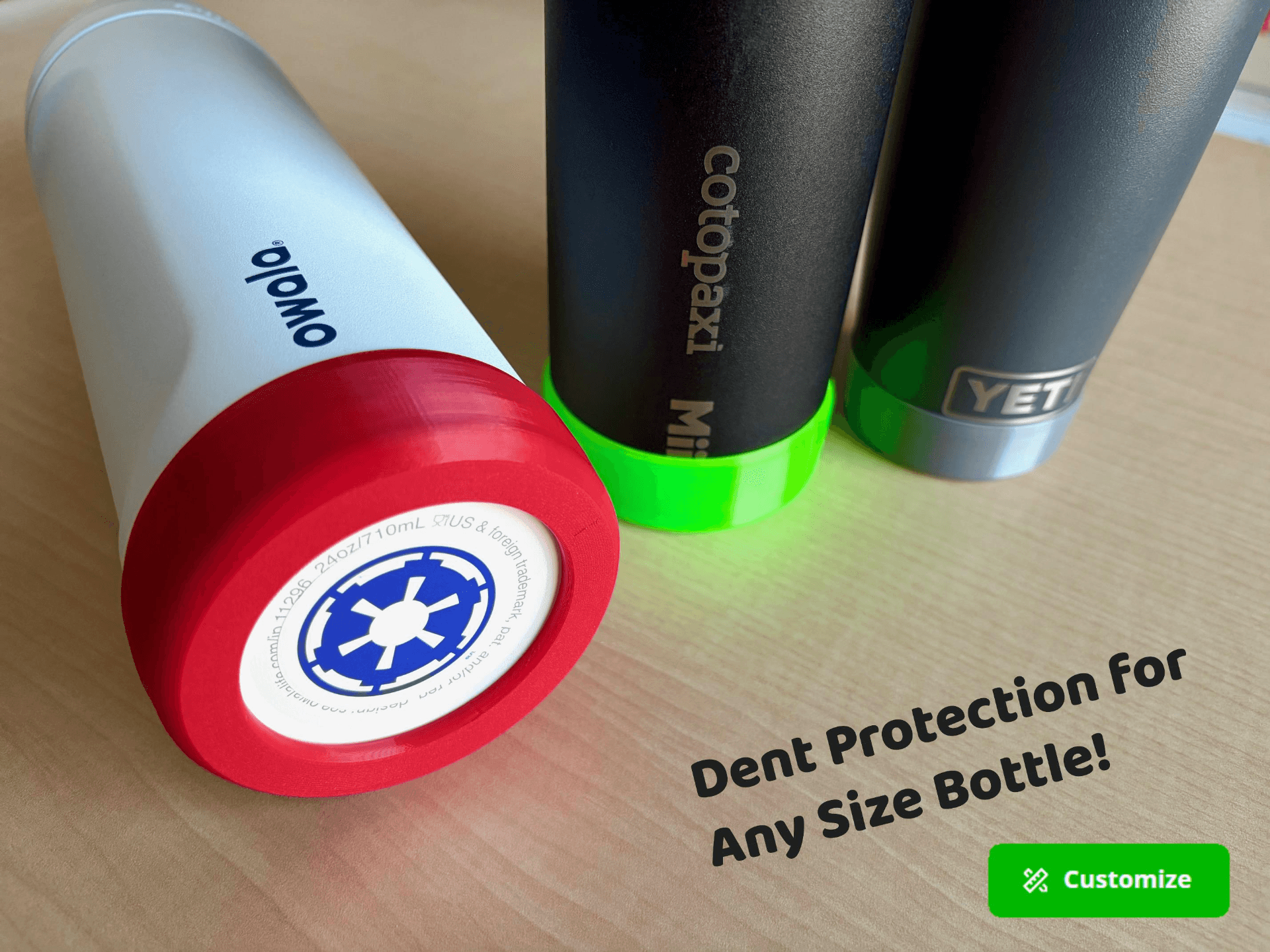 Protector de base para botellas (TPU) a medida
