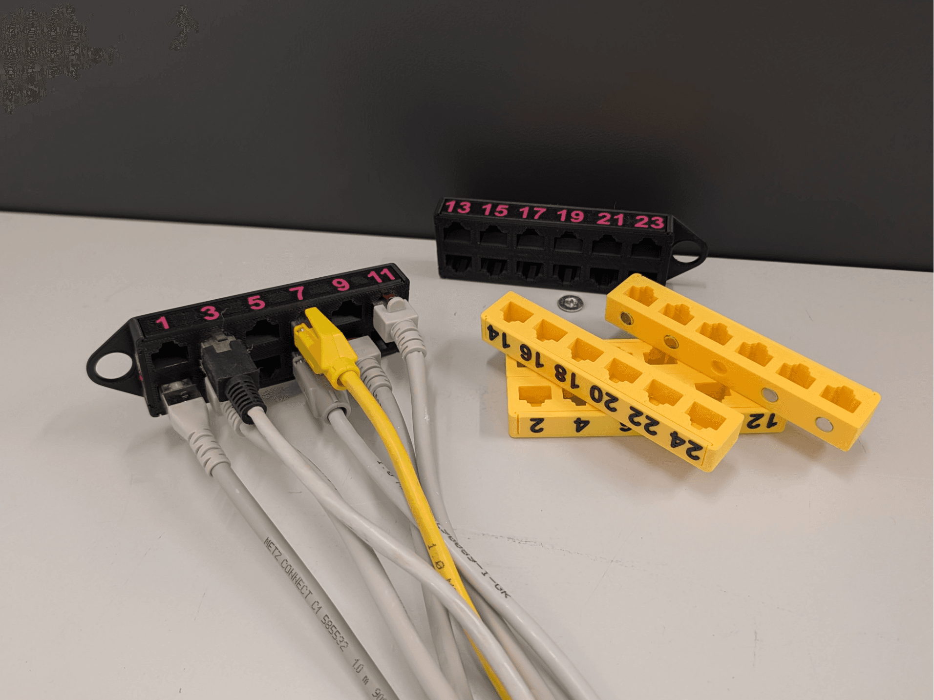 Patch panel RJ45 dummy para cambio de switch